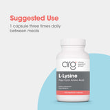 Allergy Research Group L-Lisina: cápsulas lisas para consumir con agua.