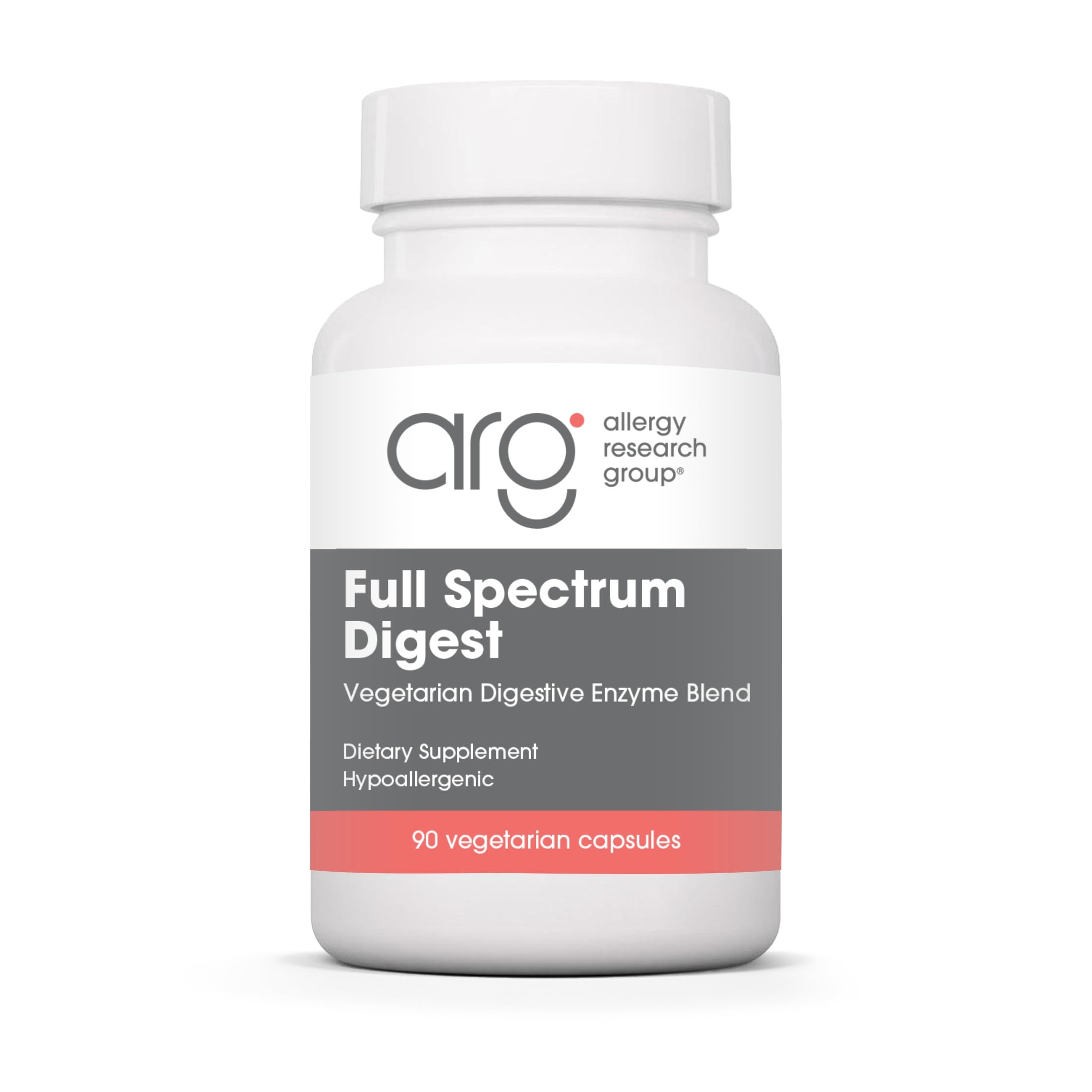 Allergy Research Group Full Spectrum Digest, bote visible para apoyo digestivo diario.
