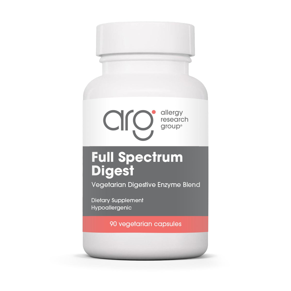 Allergy Research Group Full Spectrum Digest, bote visible para apoyo digestivo diario.