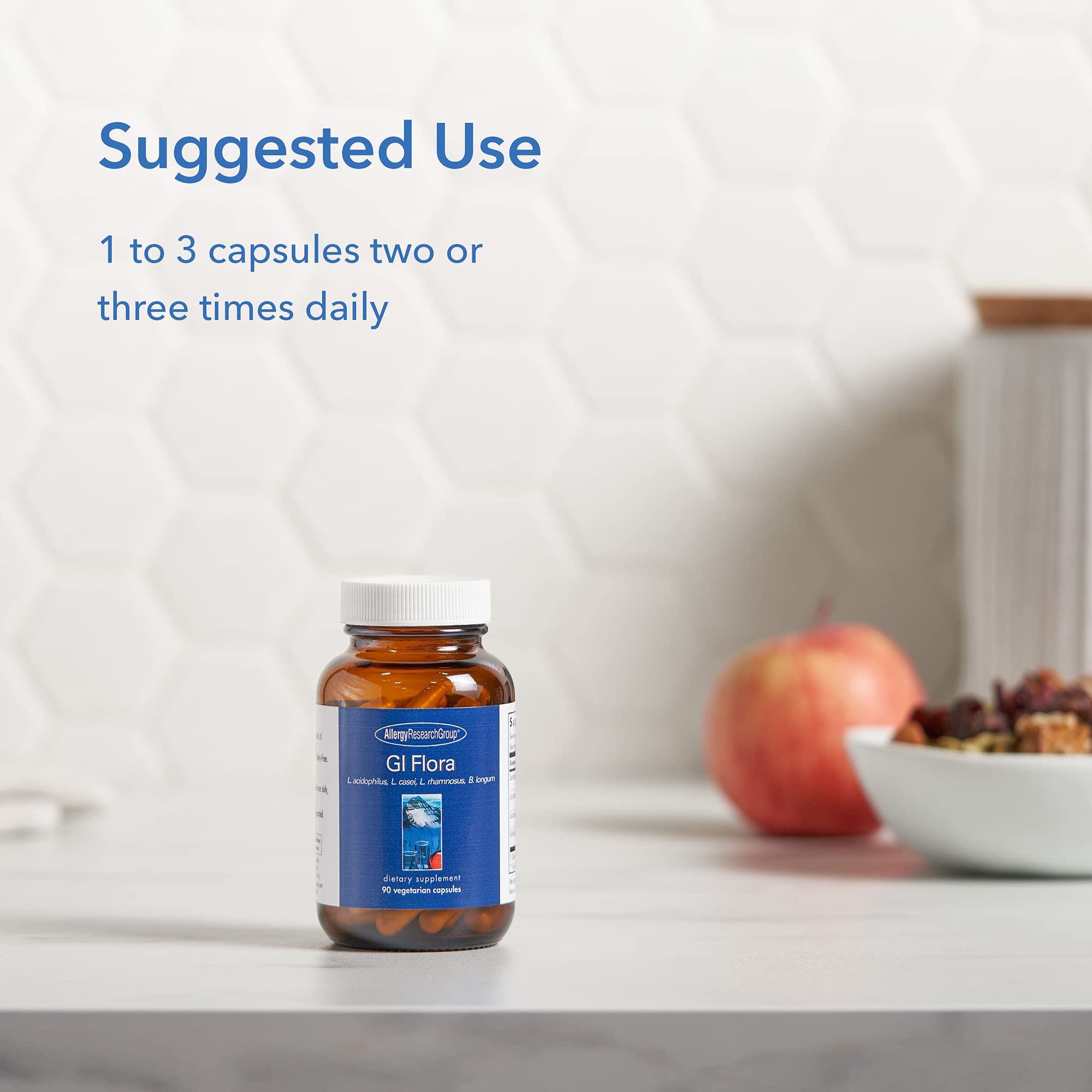 Allergy Research Group GI Flora Dairy Free: destacado sin lactosa para dietas sensibles.