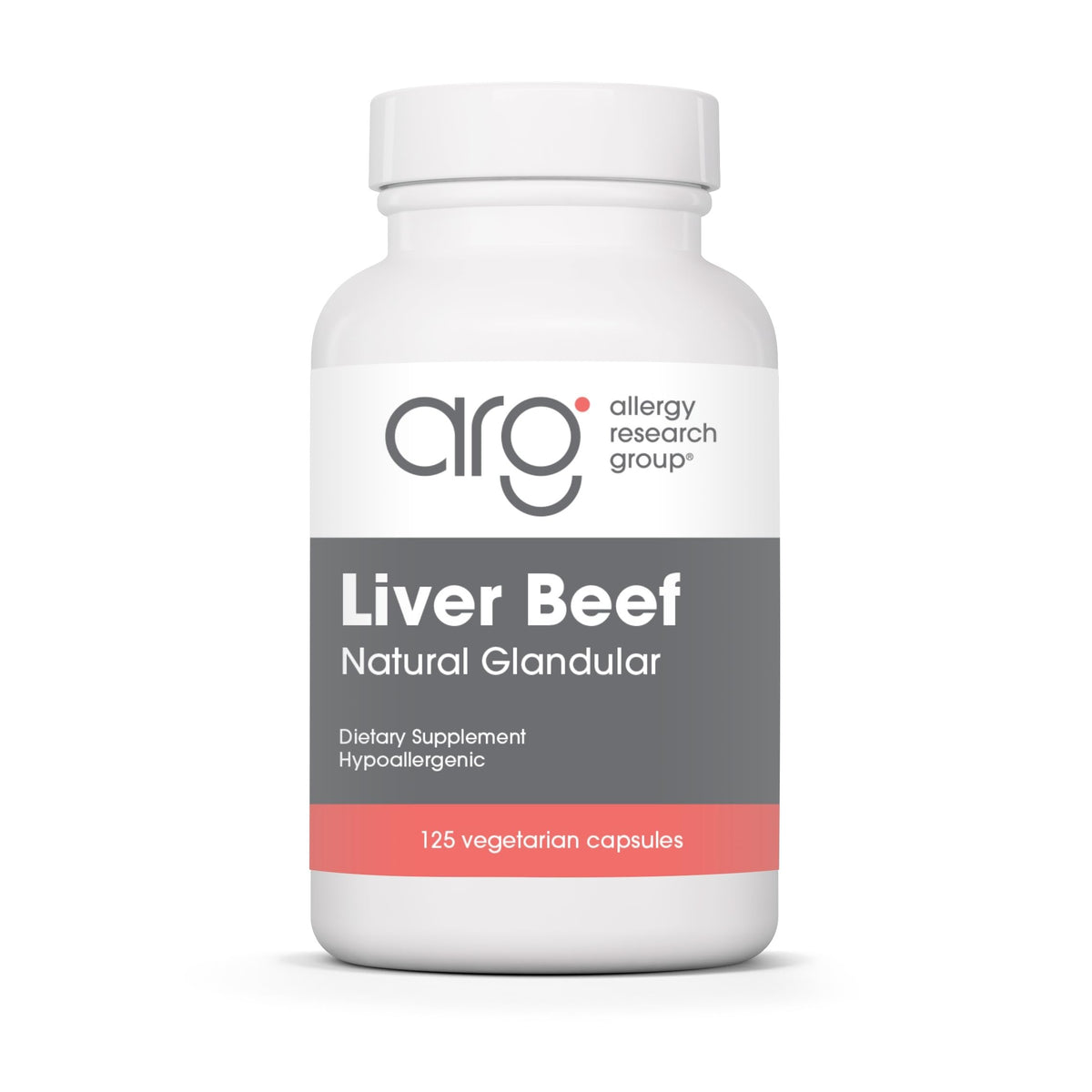 Allergy Research Group Higado de ternera, cápsulas 1000 mg, apoyo nutricional diario.