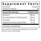Cápsulas vegetarianas de Allergy Research Group Humic-Monolaurin Complex para la ingesta diaria.
