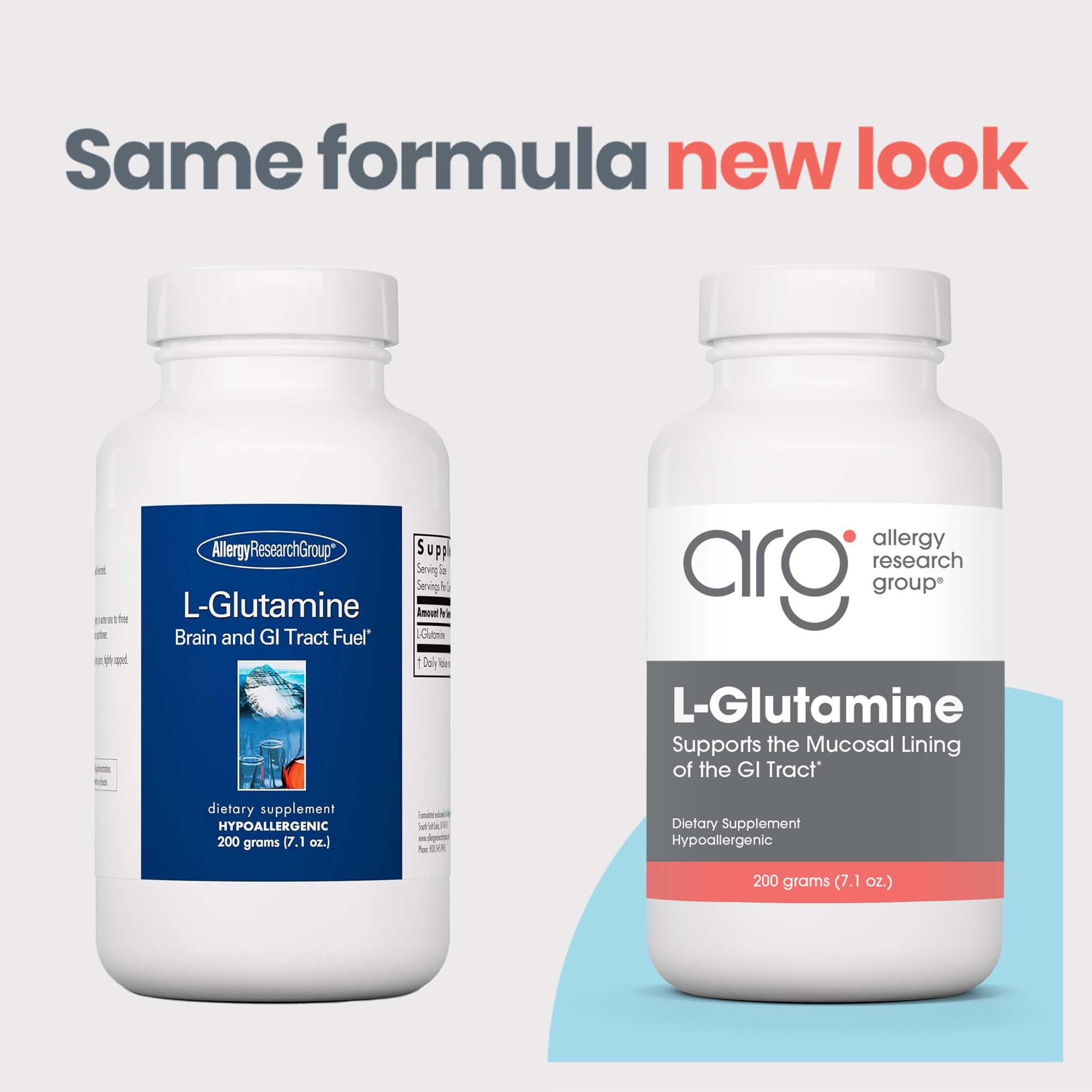 Allergy Research Group L-Glutamina con cuchara medidora para dosis precisas
