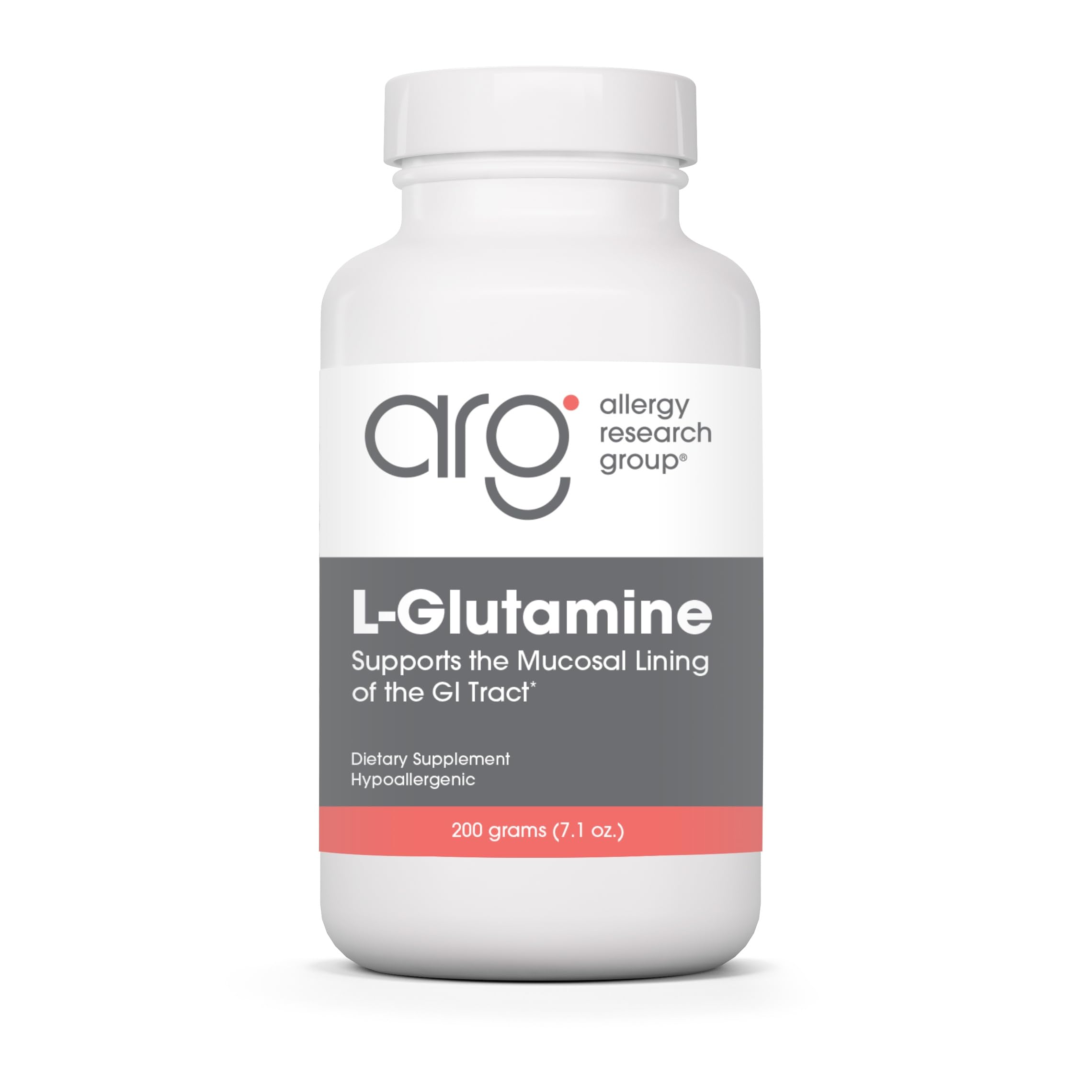 Allergy Research Group L-Glutamina en envase de polvo para dosificación conveniente