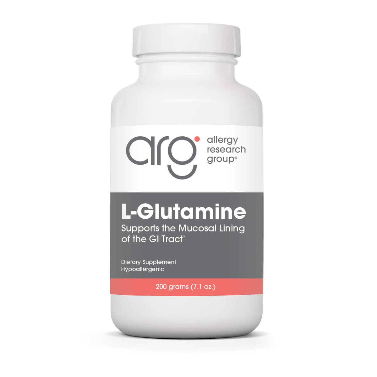 Allergy Research Group L-Glutamina en envase de polvo para dosificación conveniente