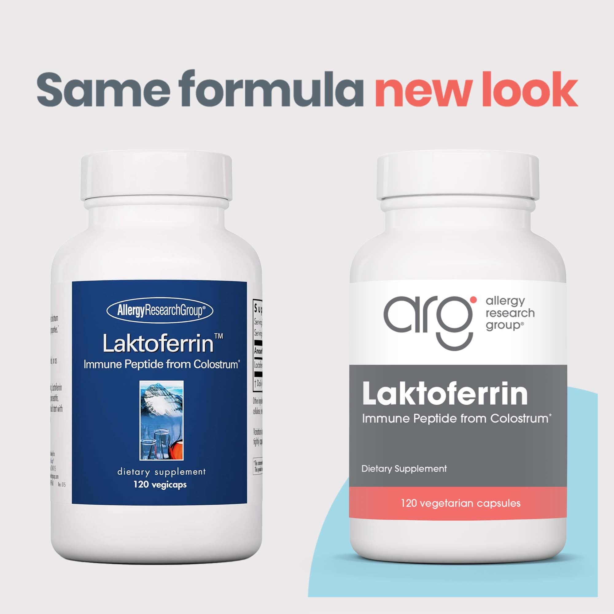 Allergy Research Group Lactoferrina con calostro bovino, foco en hierro.