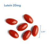 ARG Lutein 20 mg etiqueta: información clara para uso cotidiano.