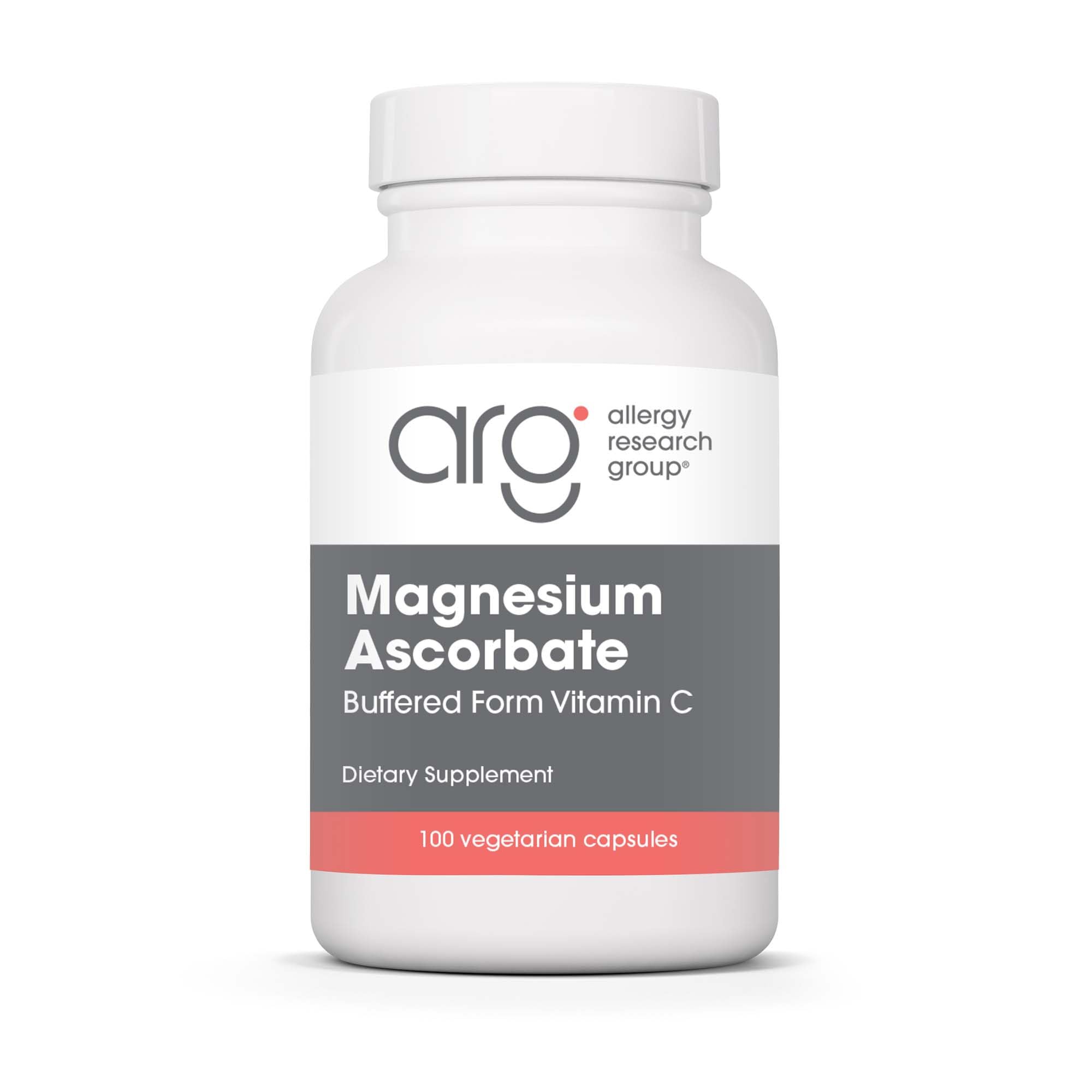 Allergy Research Group Magnesio Ascorbato en botella, cápsulas suaves para comodidad diaria