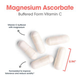 Allergy Research Group Magnesio Ascorbato detalle de cápsula, formato suave y neutral