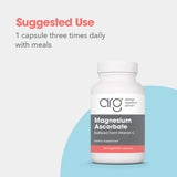 Allergy Research Group Magnesio Ascorbato embalaje de cápsulas, presentación práctica