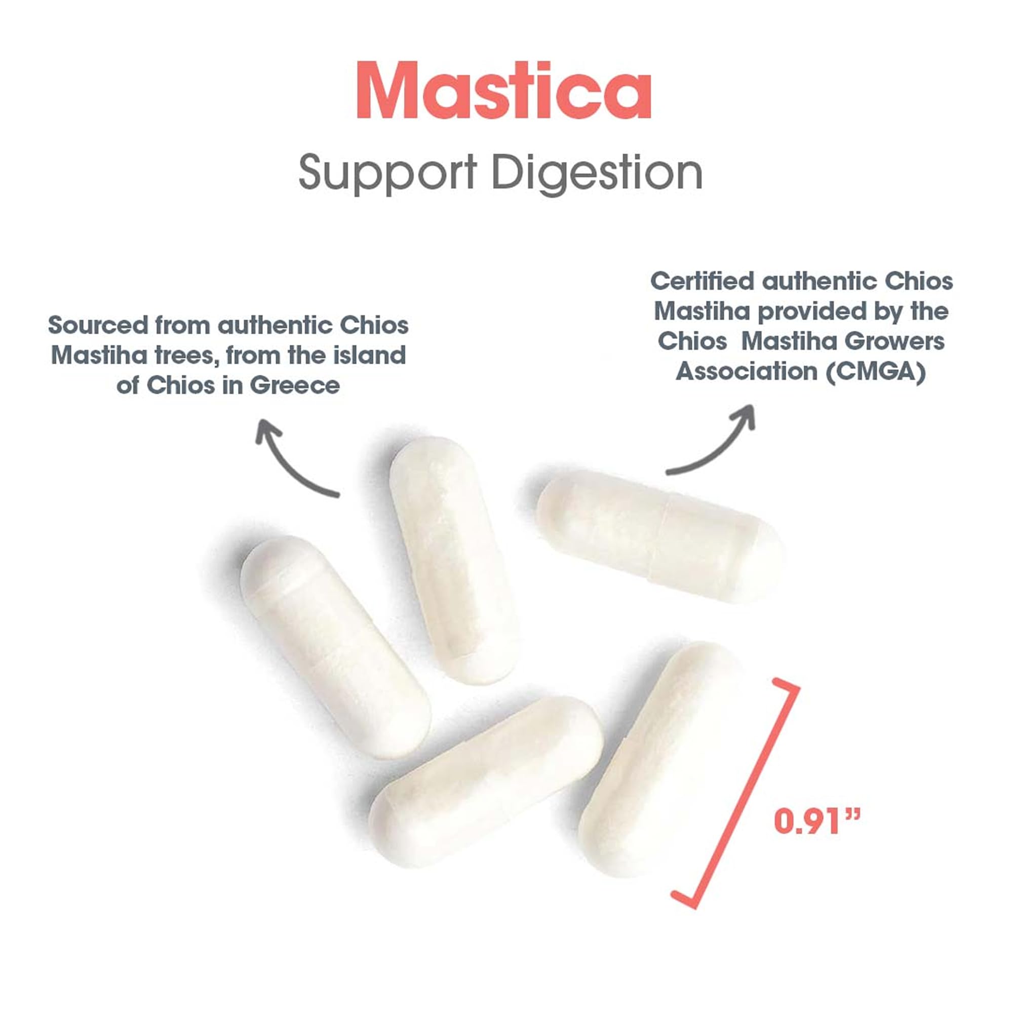 Allergy Research Group Goma de Mastica, cápsulas individuales para consumo diario.