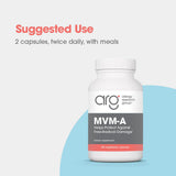Cápsulas multivitamínicas de MVM-A listas para consumo diario.