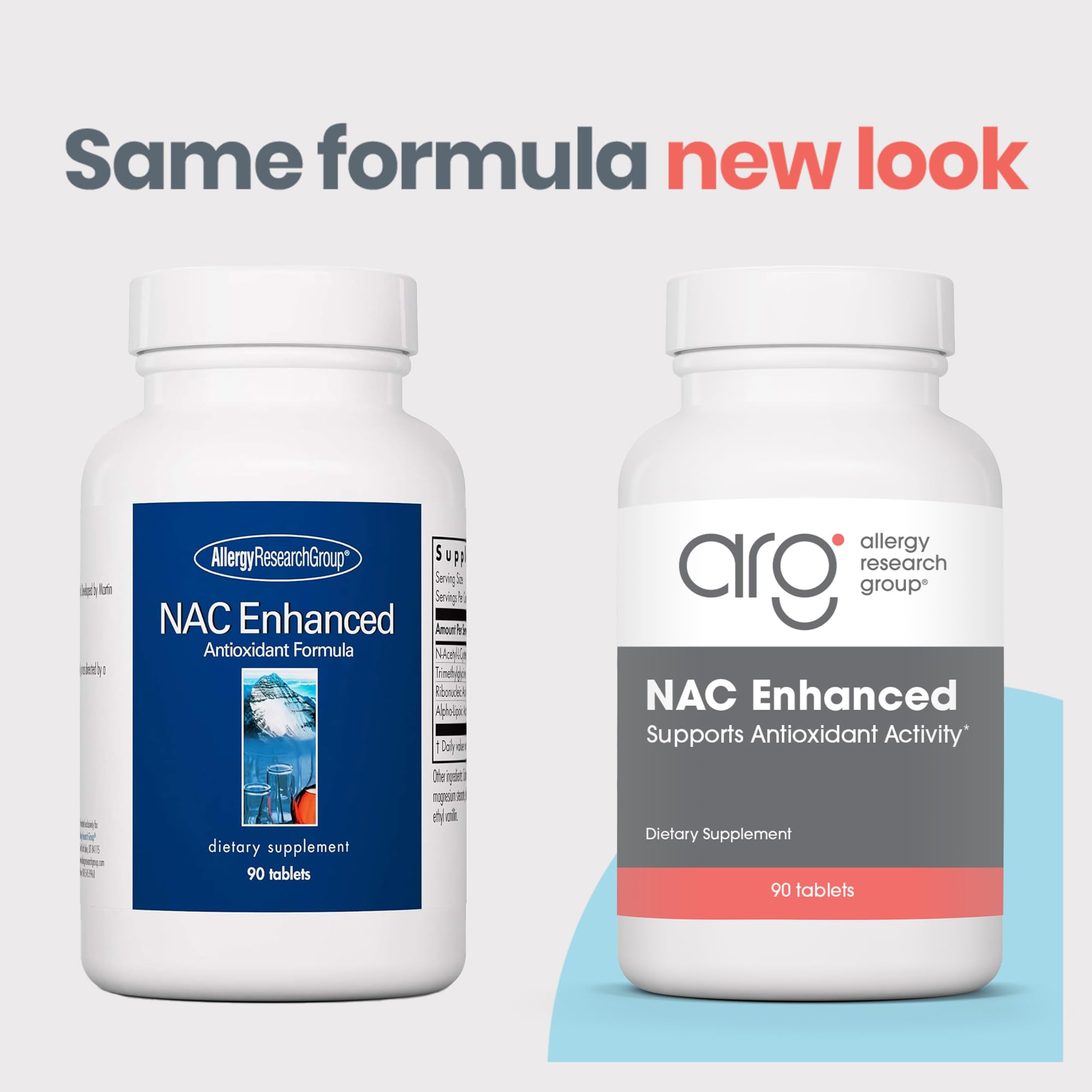 NAC Mejorado: etiqueta con dosis de 500 mg por tableta