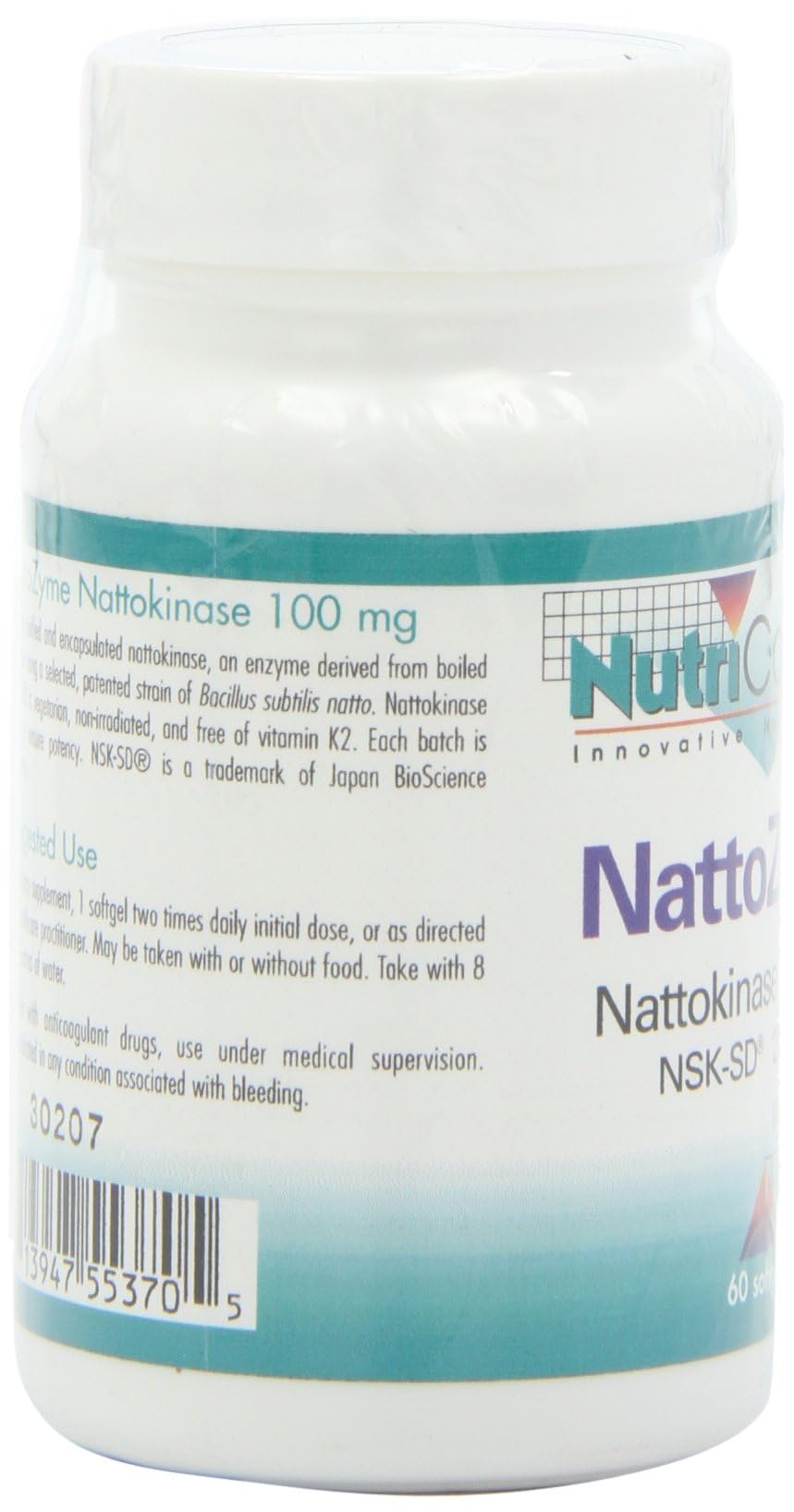 Allergy Research Group NattoZyme presentación: envase limpio y almacenamiento sencillo.