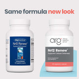 Allergy Research Group Nrf2 Renew: etiqueta con ingredientes clave.