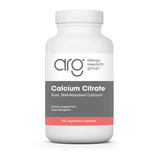 Allergy Research Group Nutricology Calcium Citrate: botella con cápsulas vegetarianas para soporte óseo
