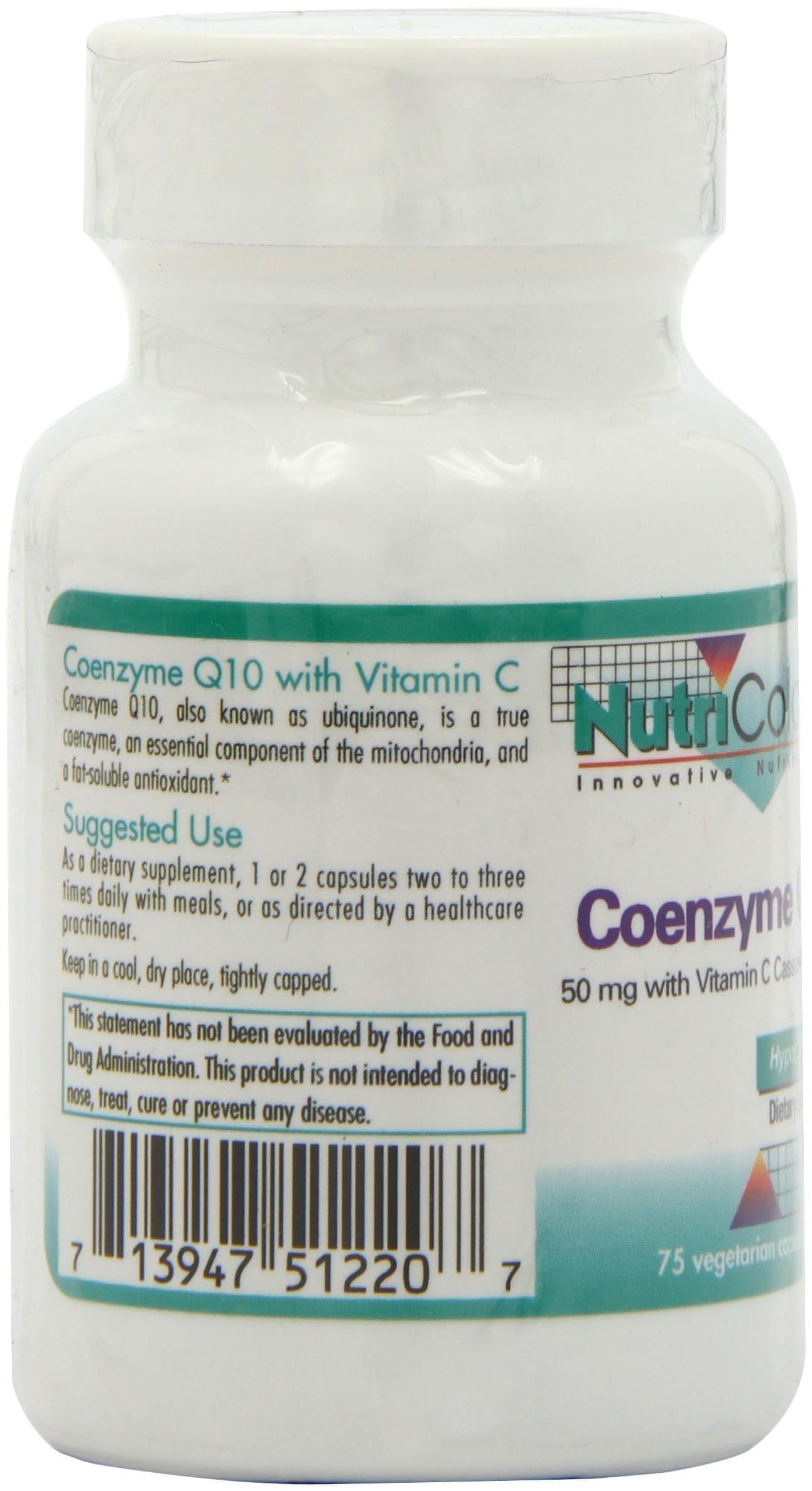 Nutricology Coenzima Q10 vida saludable, formato vegetal