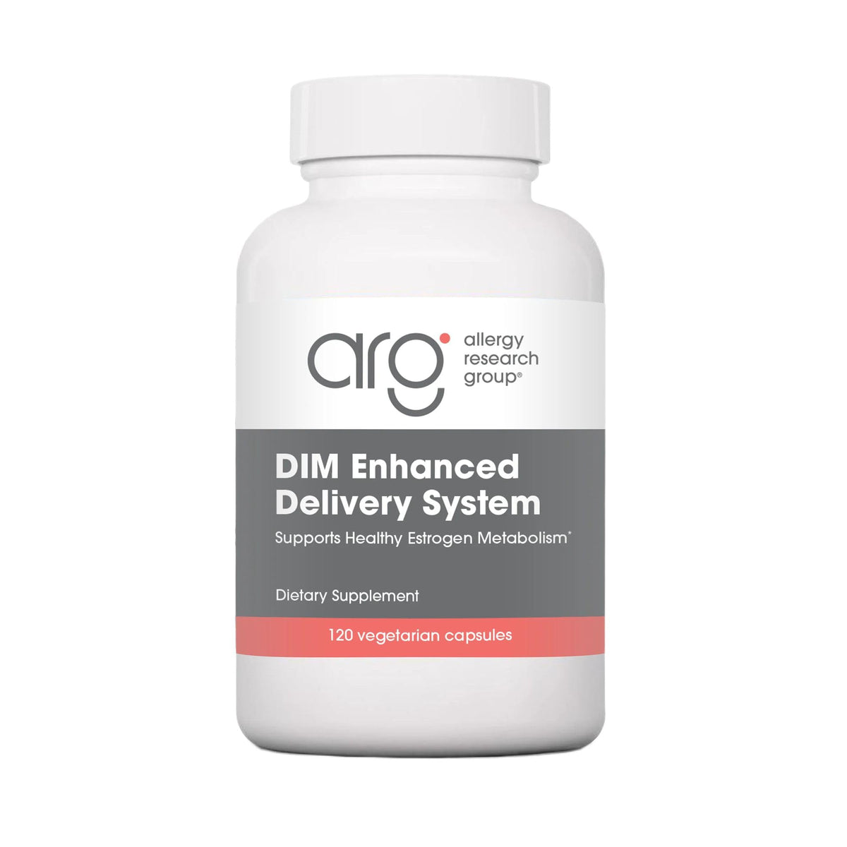 Allergy Research Group Nutricology IndoleGard: bote con cápsulas vegetarianas para equilibrio hormonal.