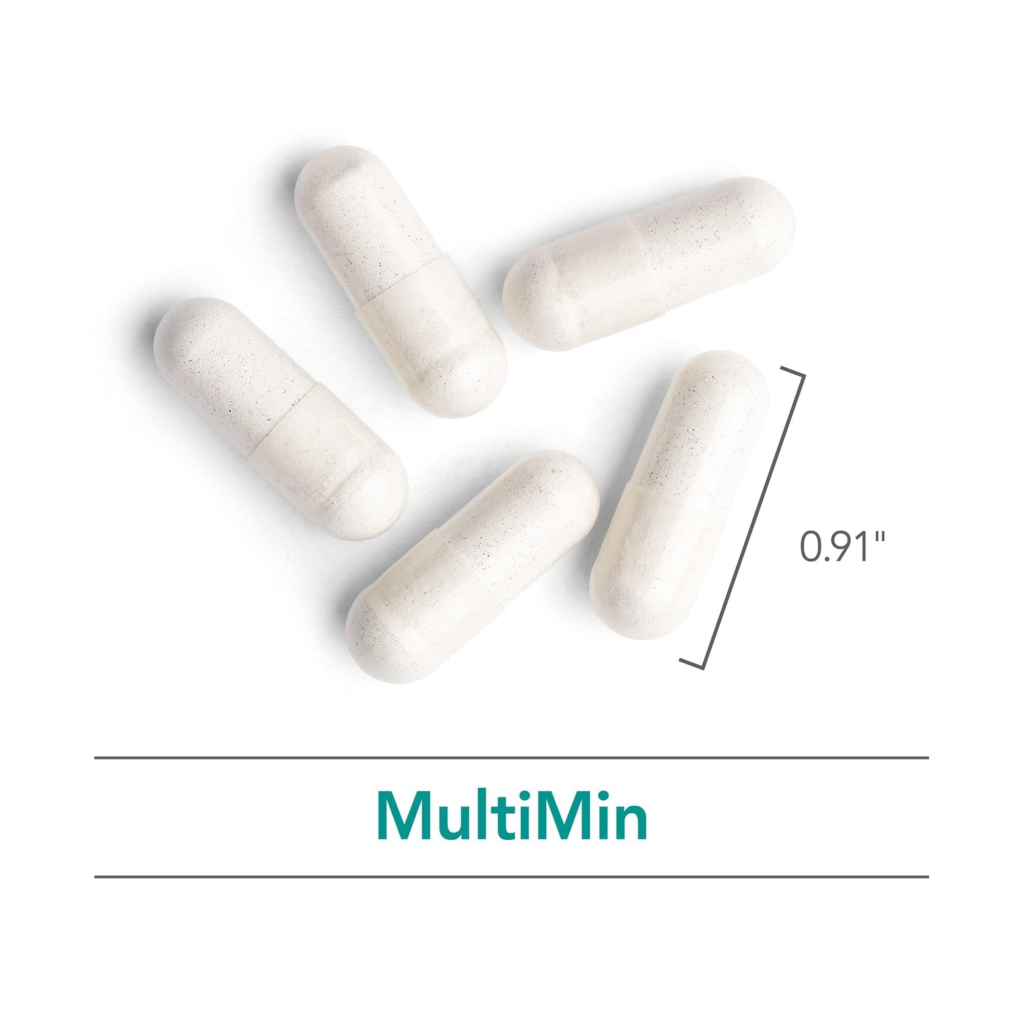 Frasco NutriCology MultiMin con etiqueta clara de minerales para absorción.