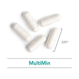Frasco NutriCology MultiMin con etiqueta clara de minerales para absorción.