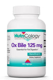 Allergy Research Group NutriCology Ox Bile 125 mg, botella visible, apoyo a la digestión de grasas