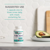 Presentación en cápsulas vegetarianas de Ox Bile 125 mg