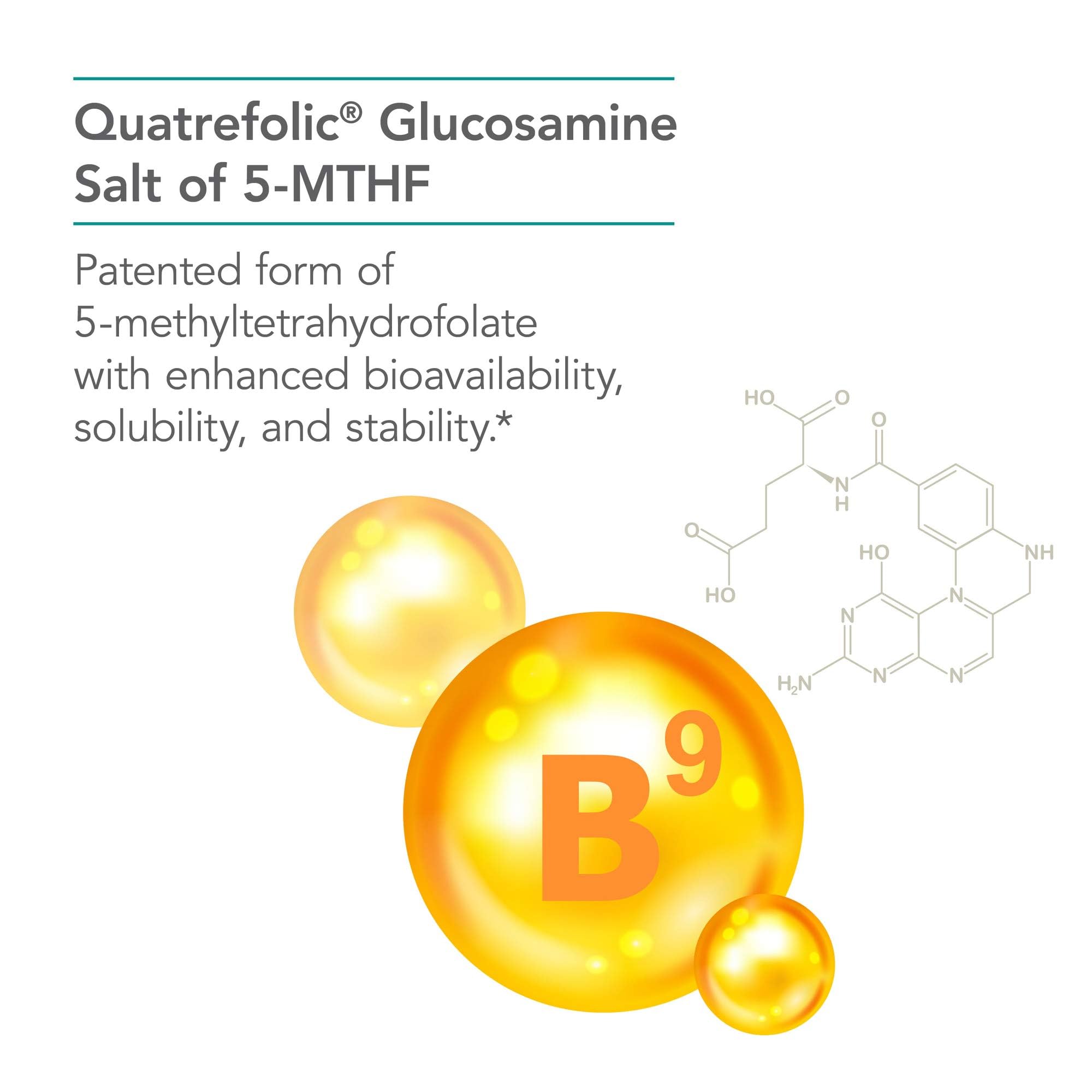 Allergy Research Group NutriCology QuatreActiv Folate, detalle de DFE 833 mcg
