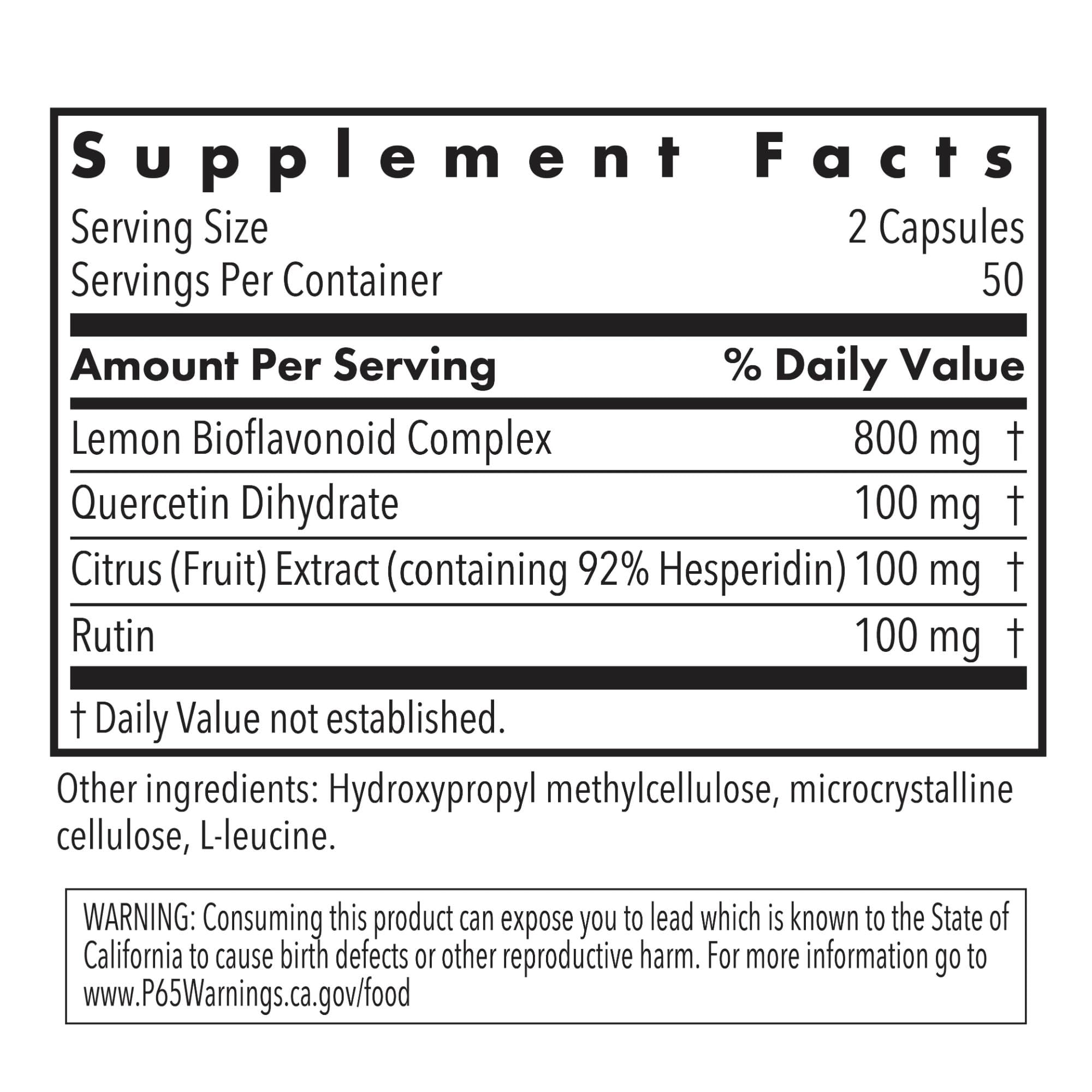 Allergy Research Group Nutricology Quercetina Bioflavonoides: cápsulas vegetarianas para uso diario