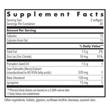 Etiqueta frontal de Nutricology Saw Palmetto Complex, confianza y pureza visibles