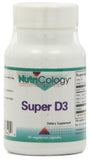 Allergy Research Group NutriCology Super D3, botella de cápsulas de vitamina D3 para uso diario.