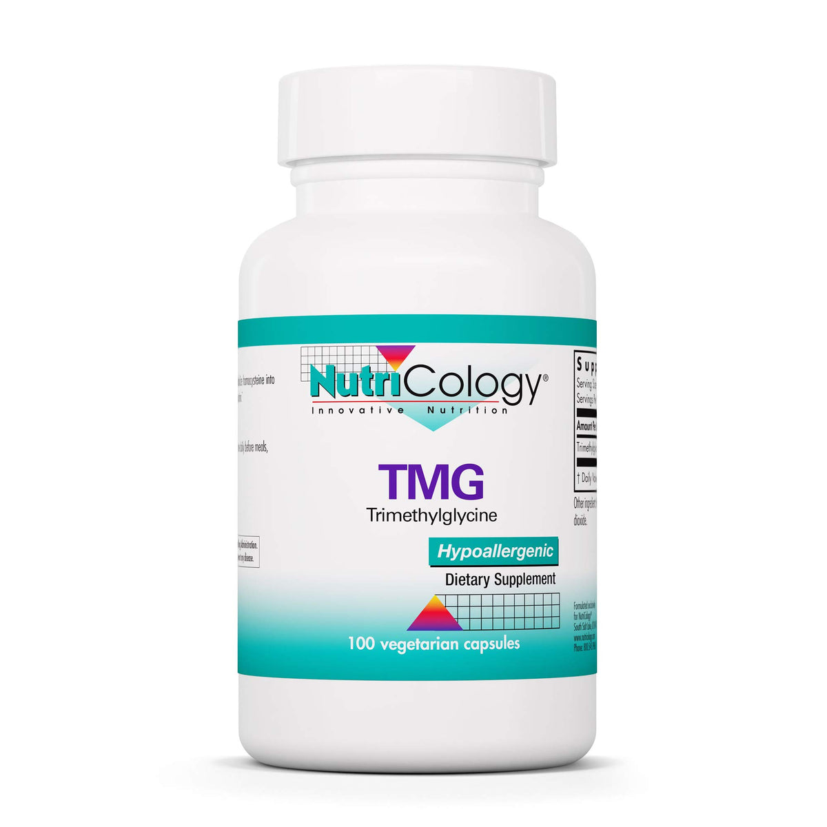 Allergy Research Group NutriCology TMG frasco de cápsulas para apoyo de la metilación diaria