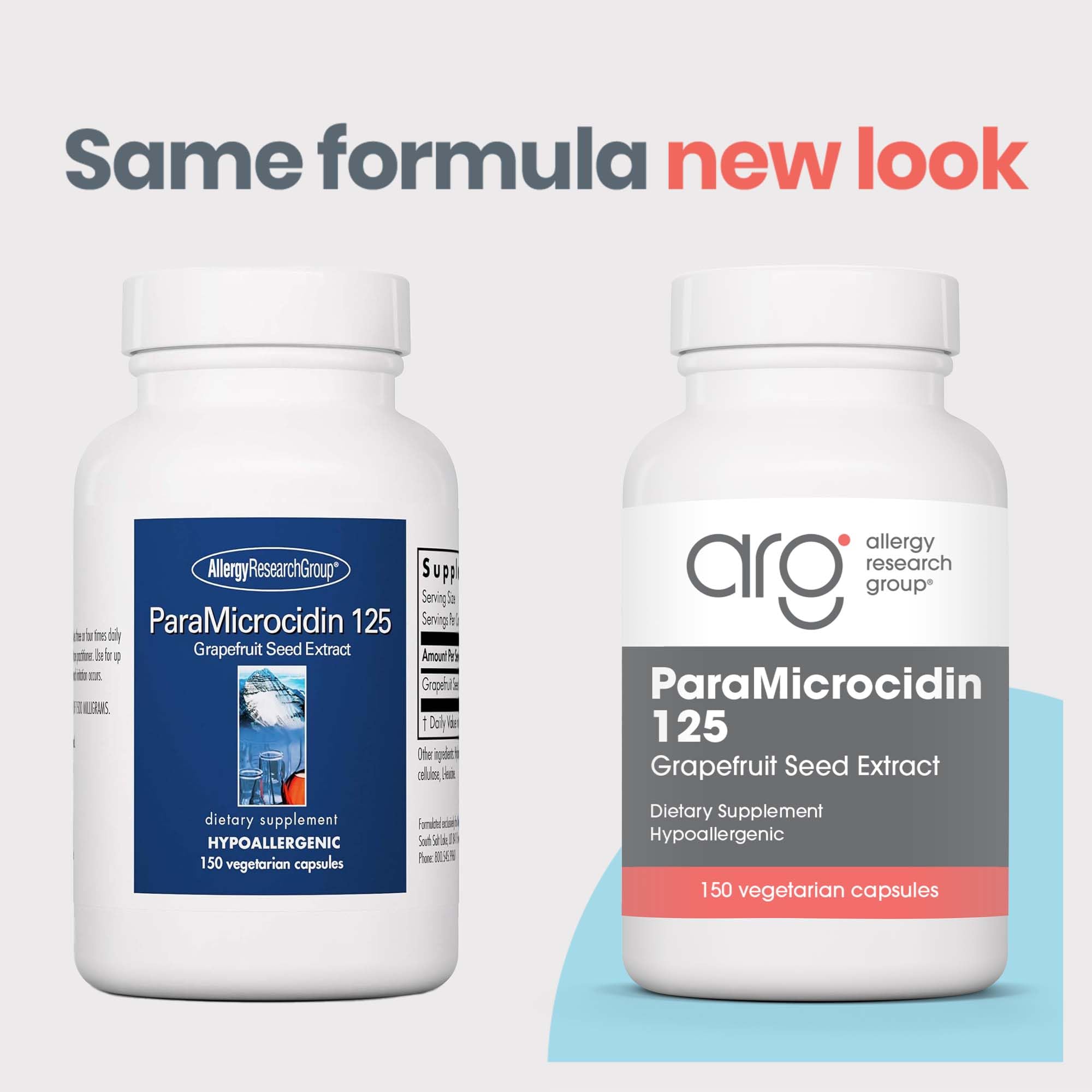 Allergy Research Group ParaMicrocidin 125, cápsulas vegetarianas para tomar con las comidas.