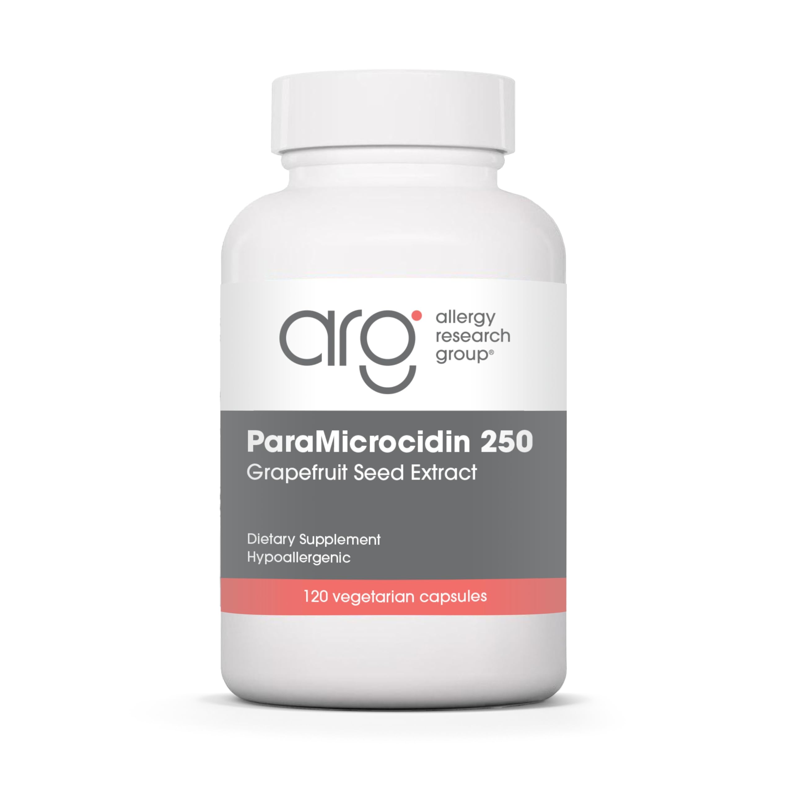 Allergy Research Group Paramicrocidin 250, botella, apoyo al microbioma intestinal