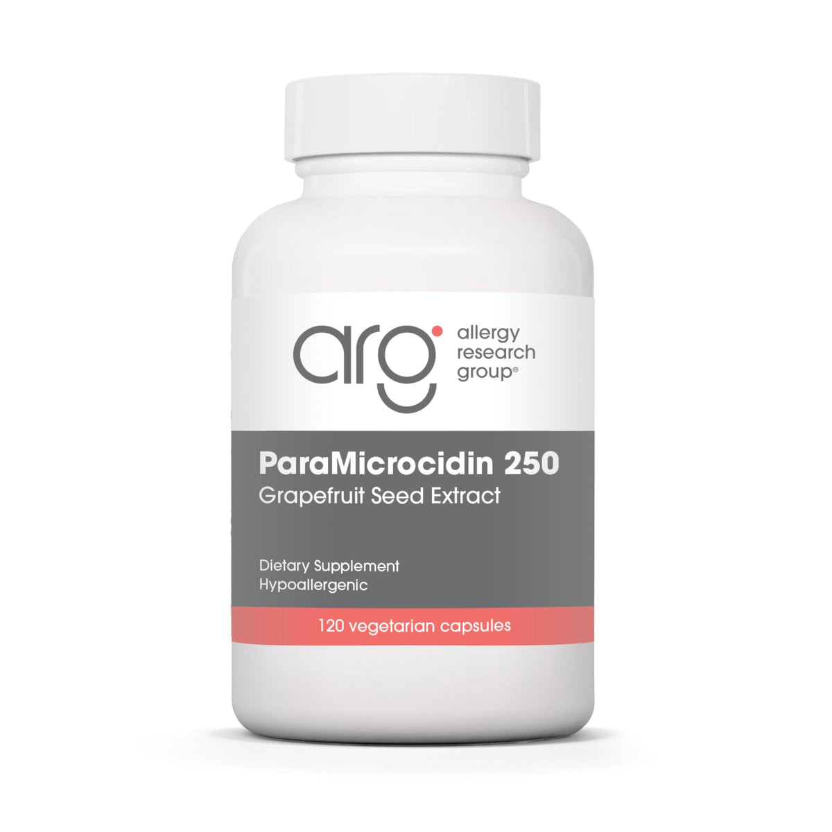 Allergy Research Group Paramicrocidin 250, botella, apoyo al microbioma intestinal