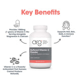 Allergy Research Group Vitamina C Bufferada, mezcla con calcio y magnesio para más suavidad.