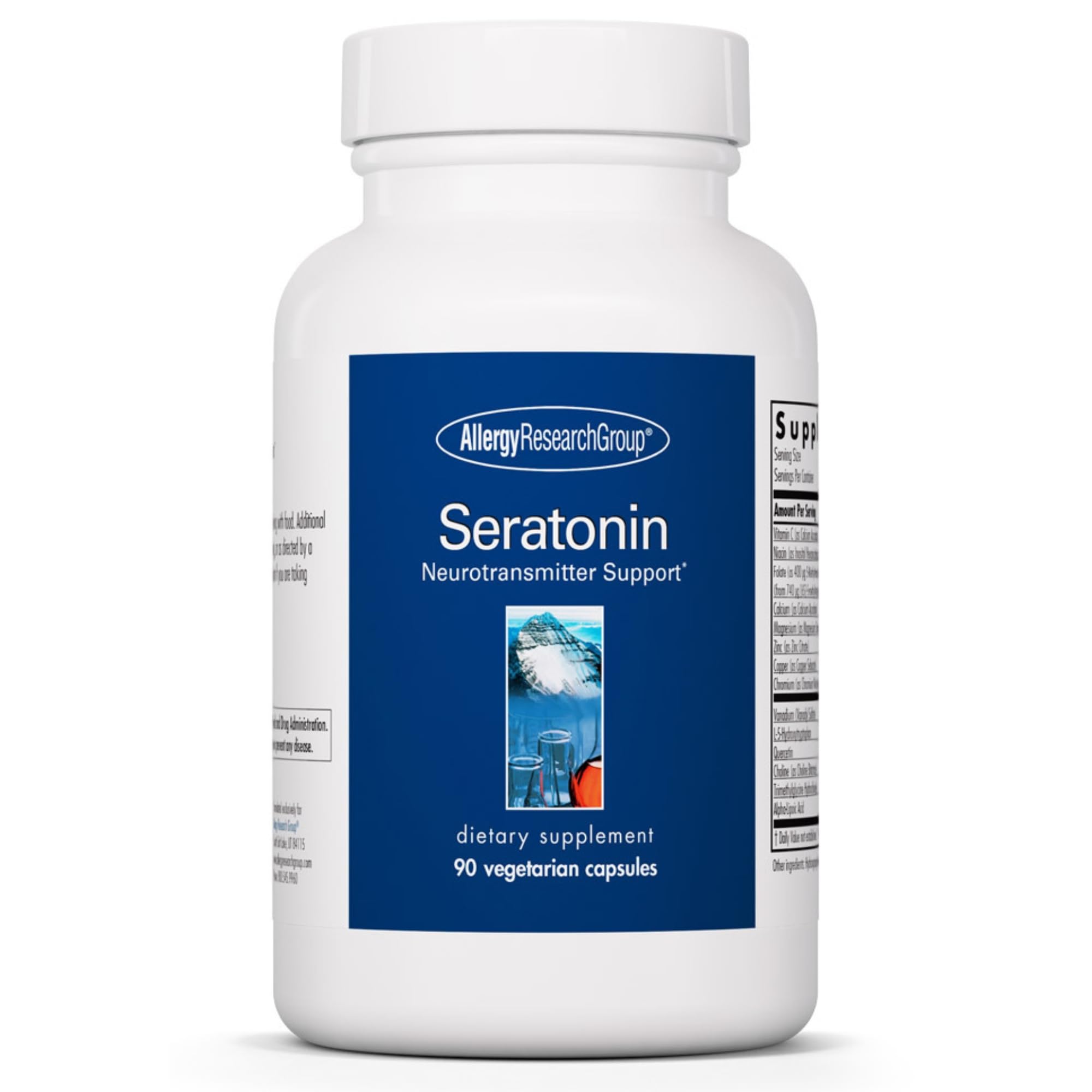 Allergy Research Group Seratonin: botella frontal, uso diario y bienestar