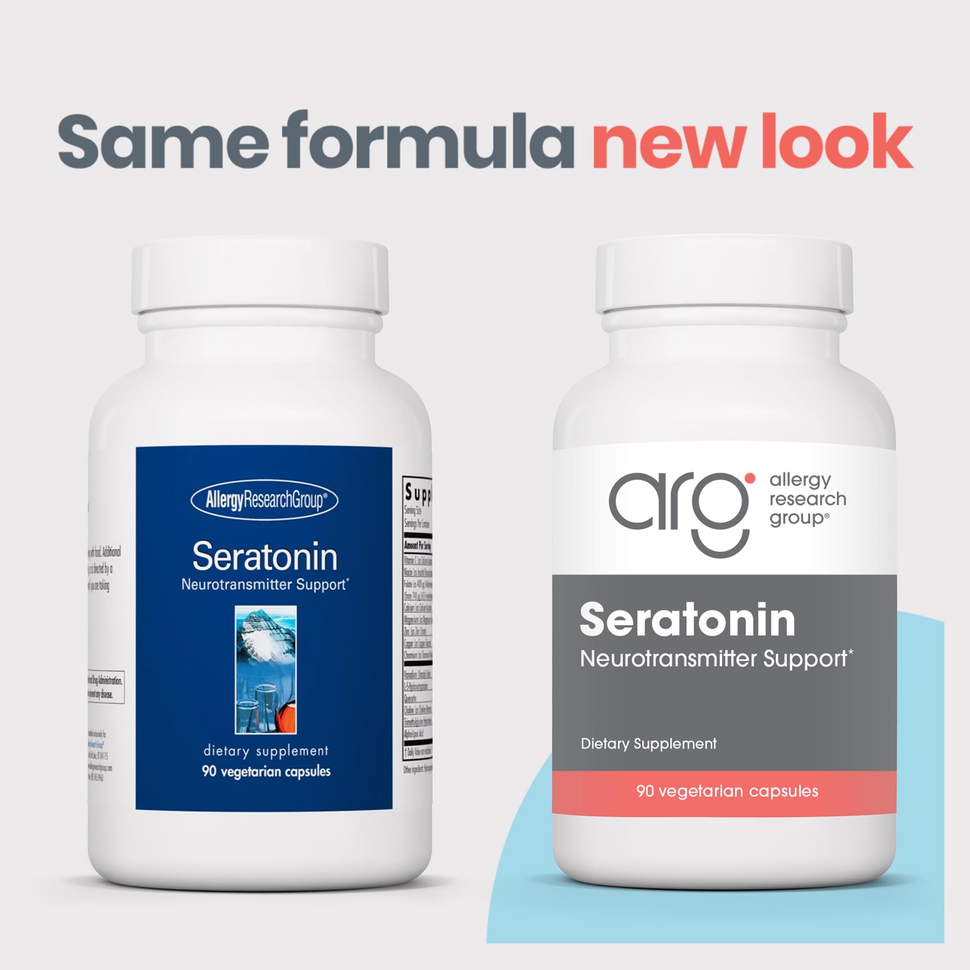 Allergy Research Group Seratonin: cápsulas cercanas, conveniencia de dosis