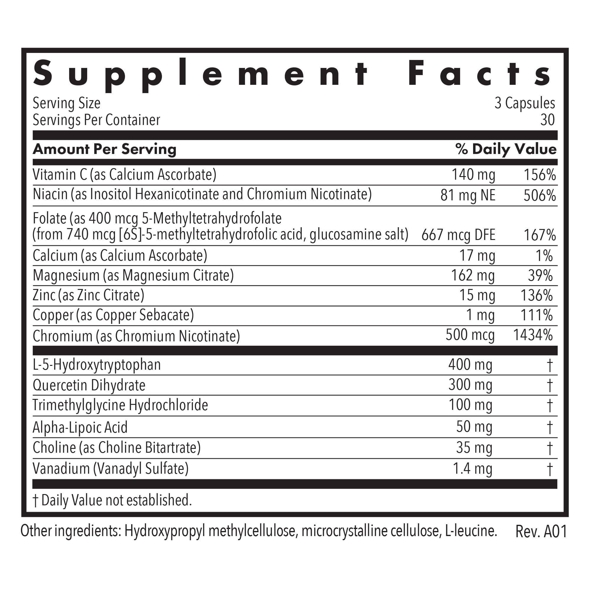 Allergy Research Group Seratonin: etiqueta y empaque que destacan pureza