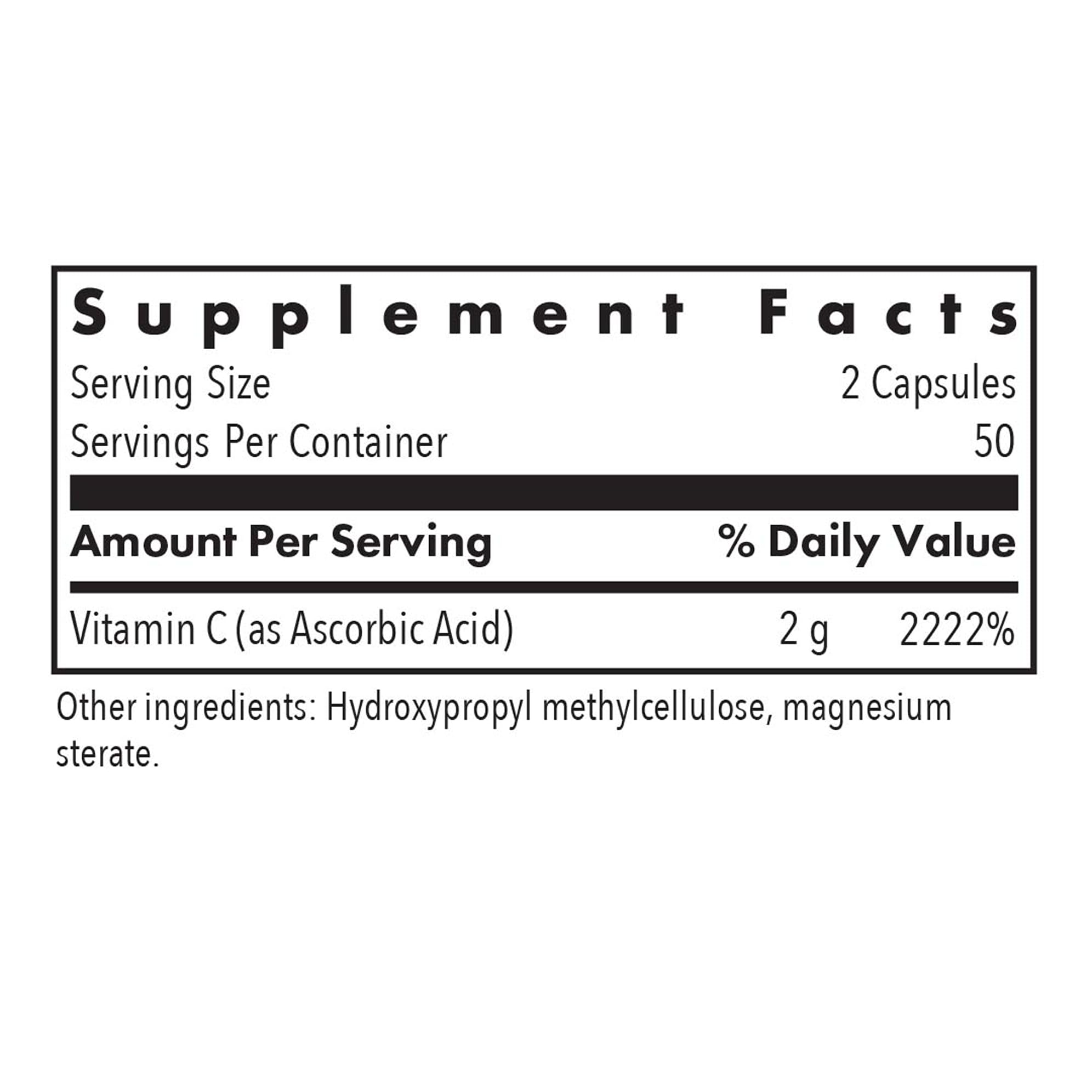 Allergy Research Group vitamina C sin buffer para tolerancia al uso diario.