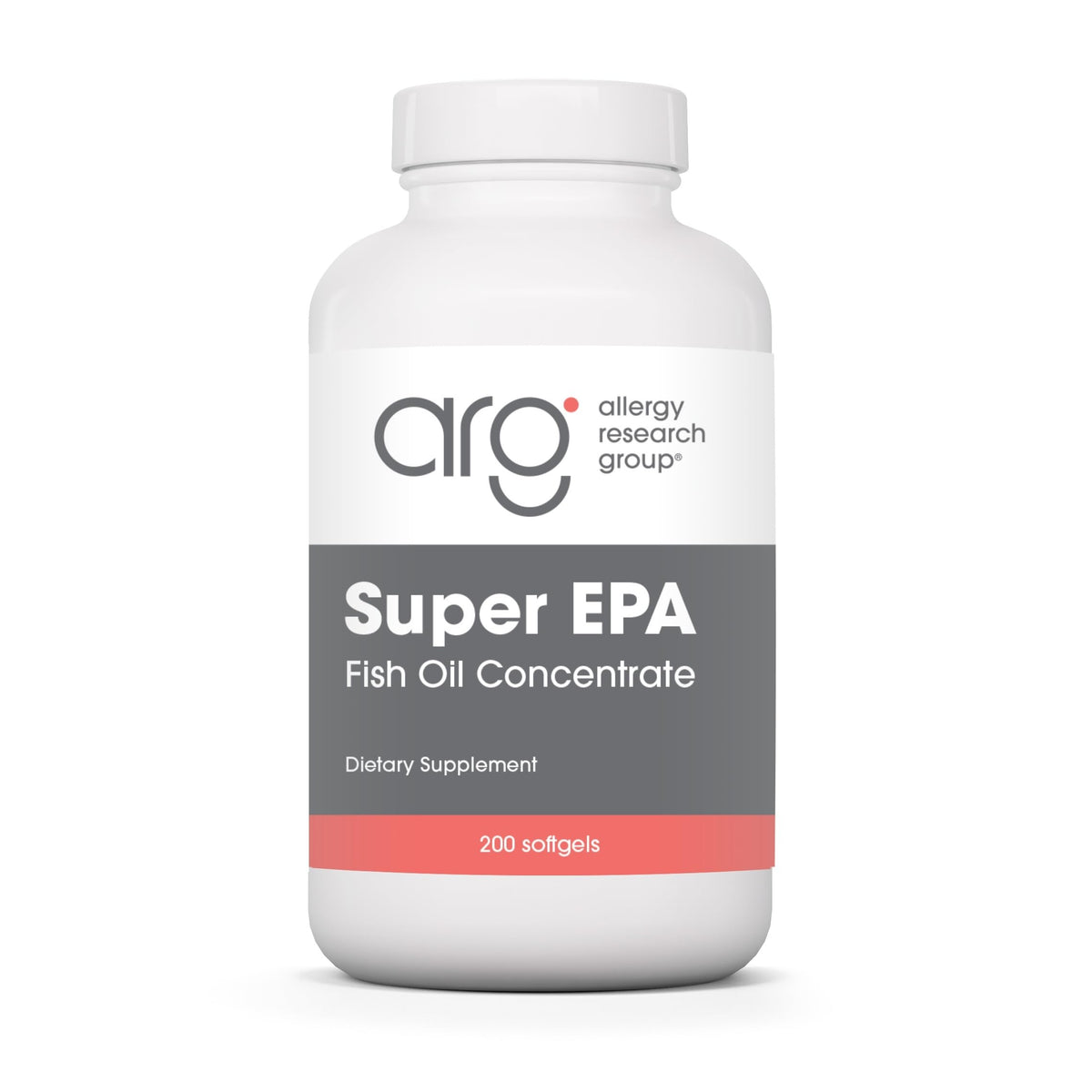 Allergy Research Group Super EPA: botella de aceite omega-3 para consumo diario.