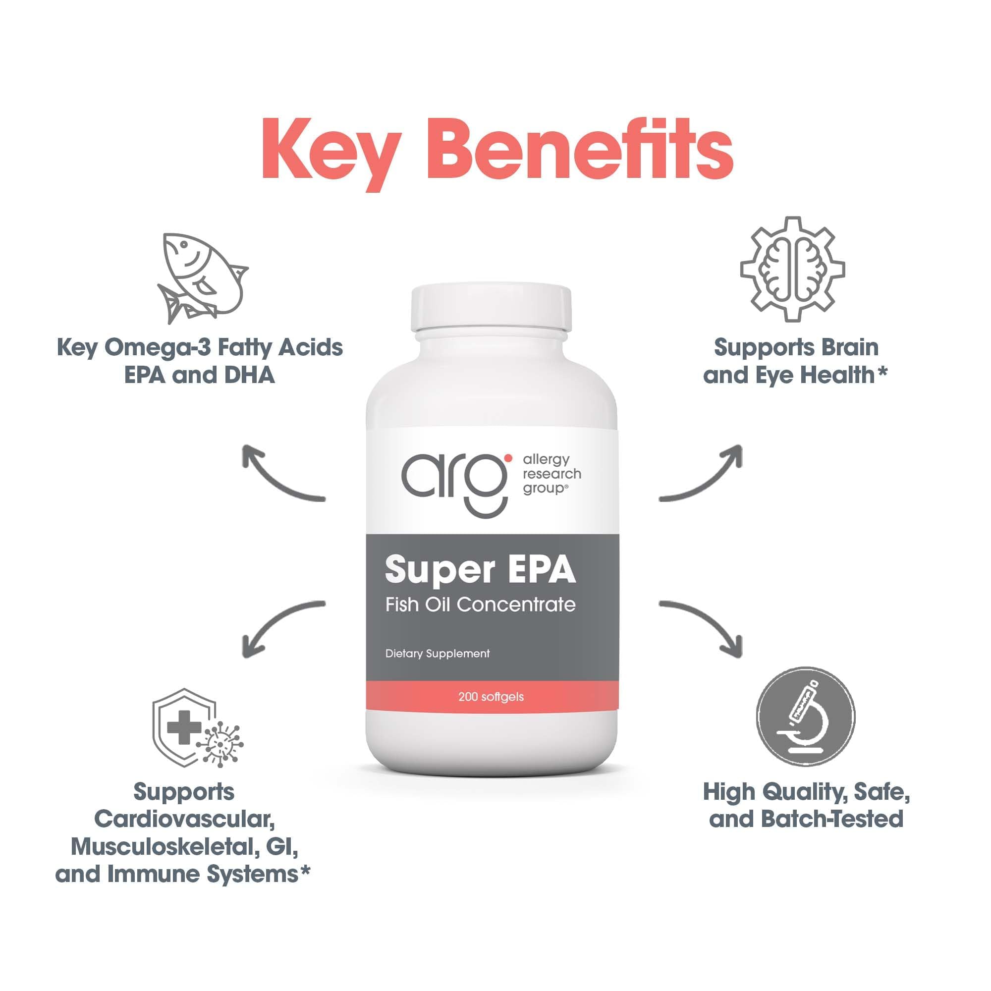 Allergy Research Group Super EPA: dosificador para porciones precisas de omega-3.