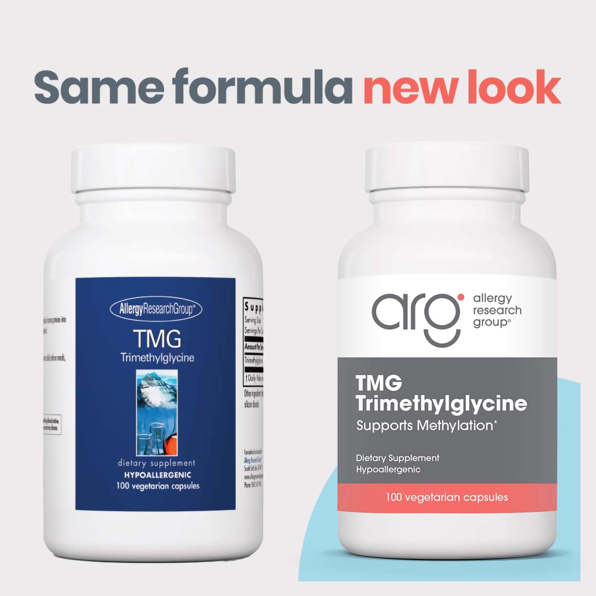 Allergy Research Group TMG – cápsulas 750 mg para metabolismo de nutrientes