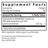 Allergy Research Group Delta-Fraction Tocotrienols, mezcla gamma-delta, antioxidante