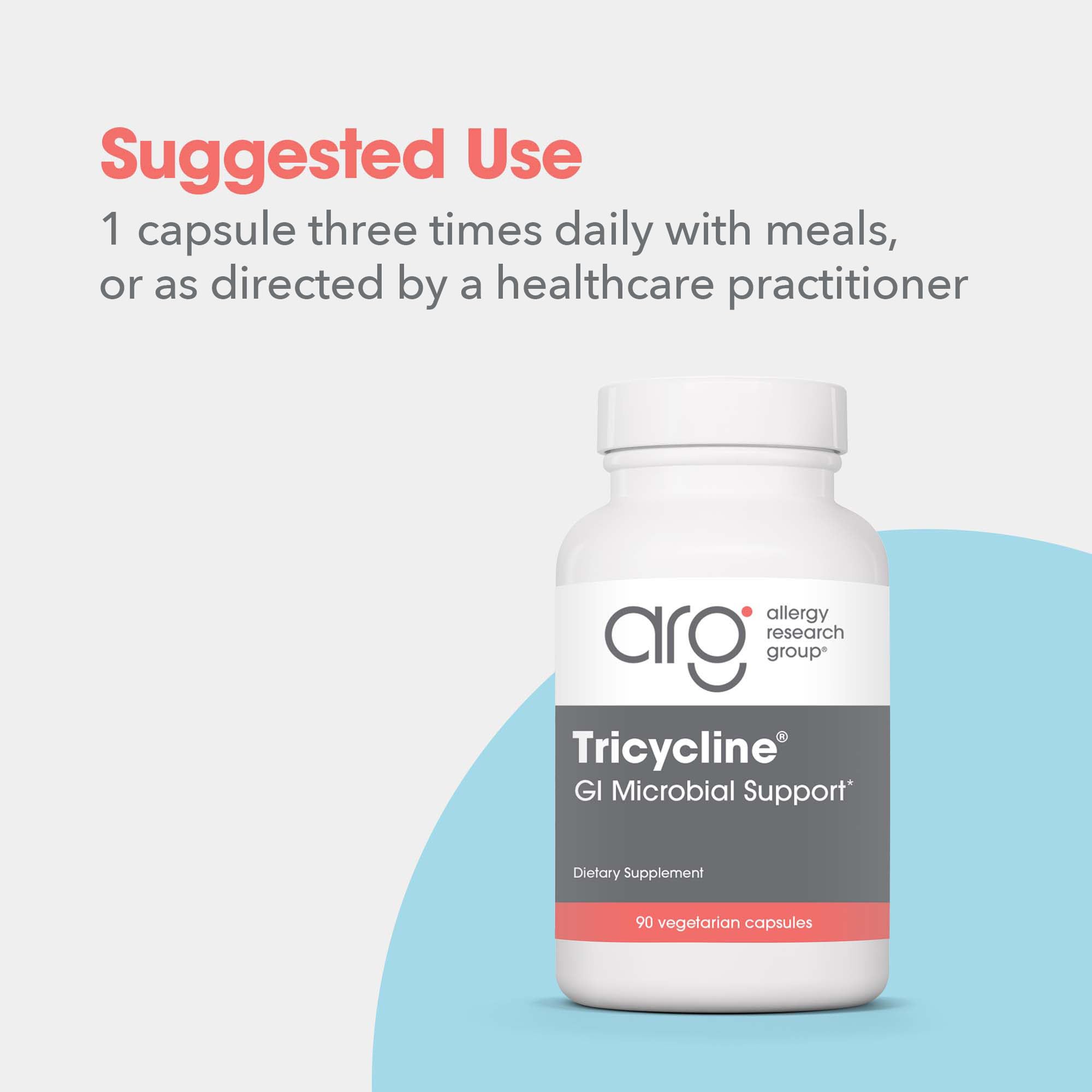 Allergy Research Group Tricycline, dosis diaria recomendada para régimen equilibrado.