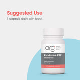 Allergy Research Group Pyridoxina P5P, cápsula con comida para una experiencia de consumo suave.