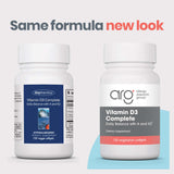 Allergy Research Group Vit D3 Complete, cápsulas vegetales, opción vegetariana para mantener niveles saludables.