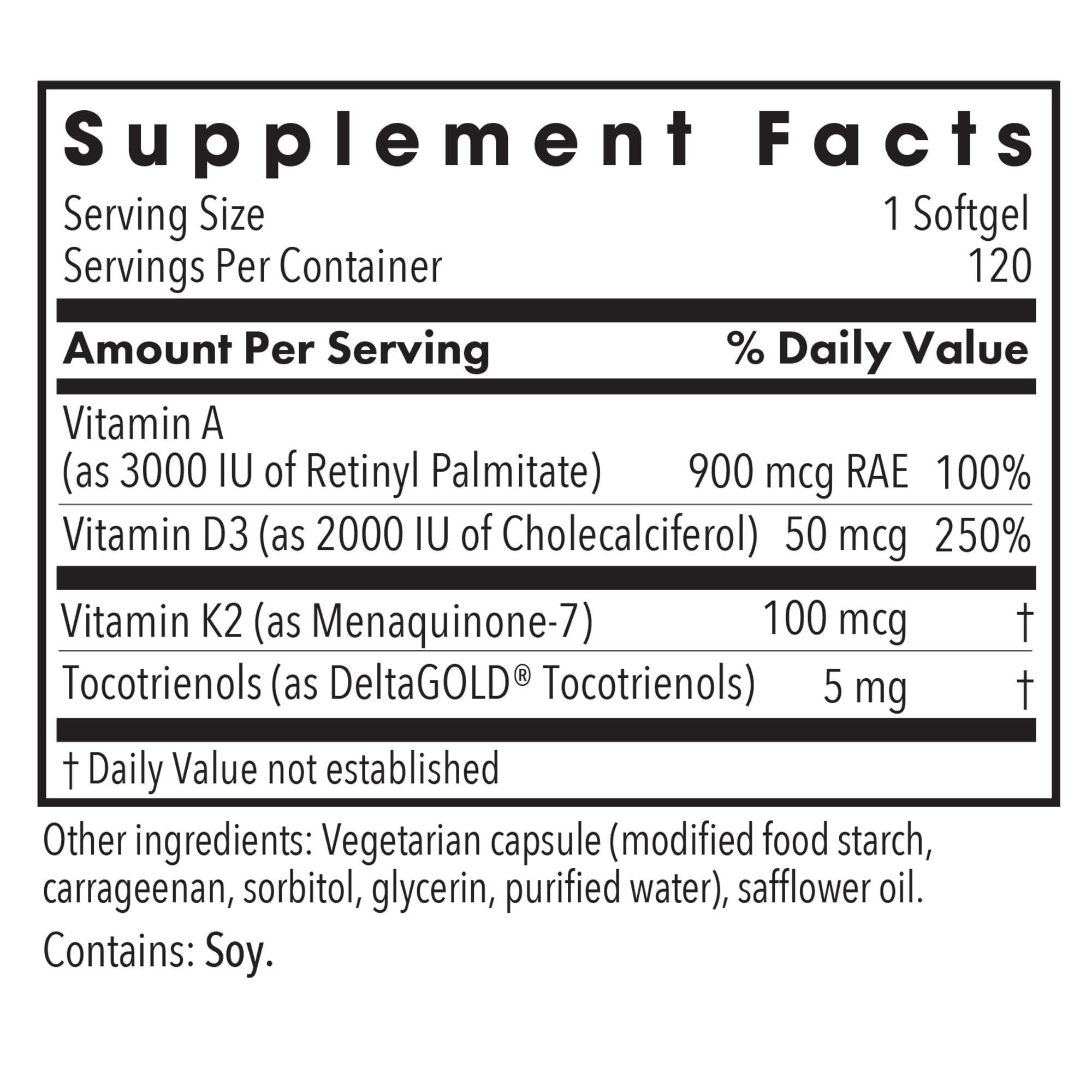 Allergy Research Group Vit D3 Complete, etiqueta frontal clara, fórmula balanceada para la salud general.
