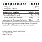 Allergy Research Group Vitamina C Amortiguada cápsulas para consumo diario.