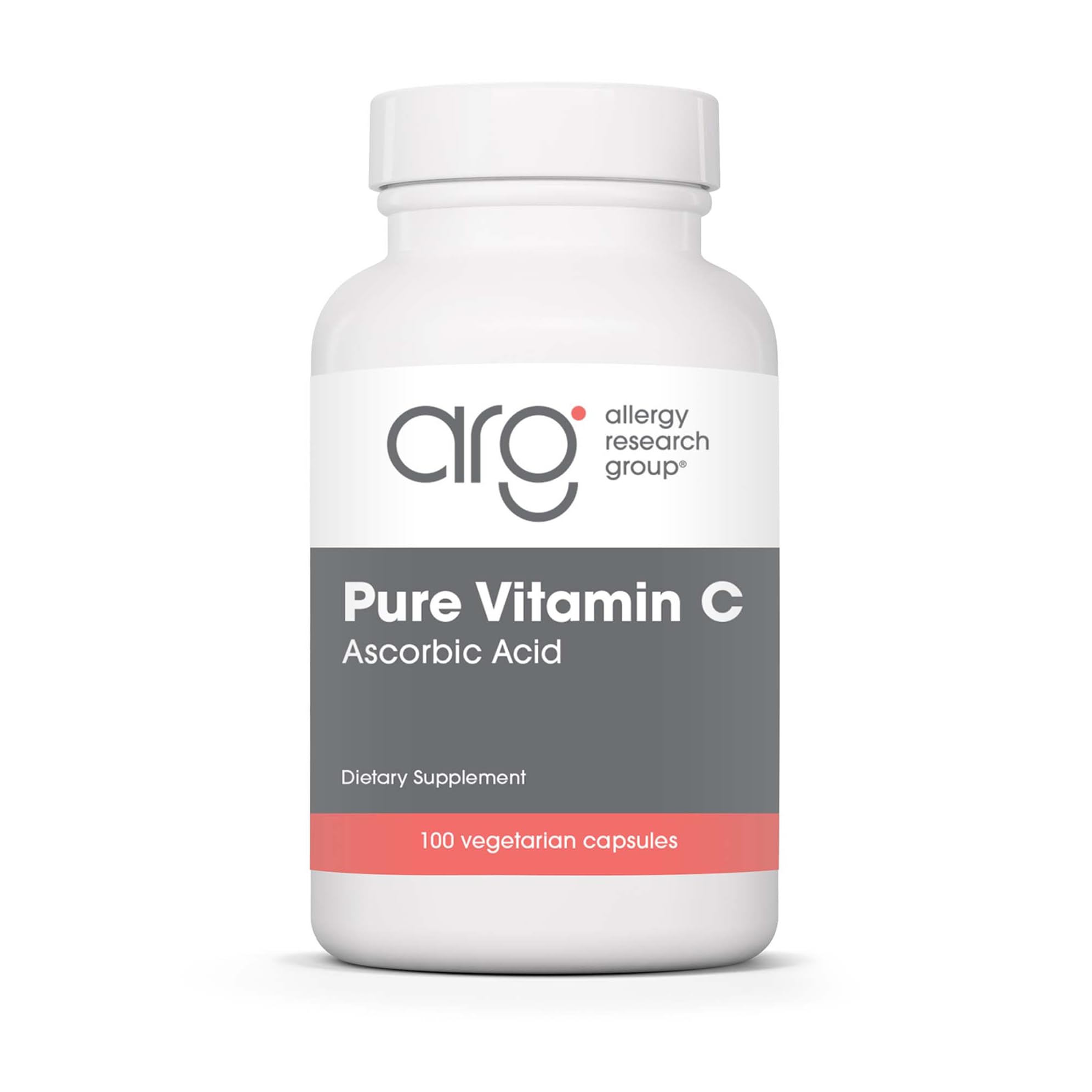 Allergy Research Group Vitamina C pura en botella para uso diario.