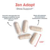Ashwagandha en Zen Adapt, fuente adaptogénica para bienestar diario.